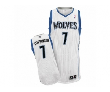 Men's Adidas Minnesota Timberwolves #7 Lance Stephenson Authentic White Home NBA Jersey