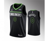 Men's Minnesota Timberwolves #0 D'Angelo Russell Black Statement Edition Stitched Jersey