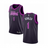 Men's Minnesota Timberwolves #1 Noah Vonleh Authentic Purple Basketball Jersey - City Edition