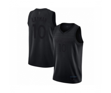 Men's Minnesota Timberwolves #10 Jake Layman Swingman Black MVP Basketball Jersey