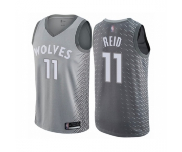 Men's Minnesota Timberwolves #11 Naz Reid Authentic Gray Basketball Jersey - City Edition