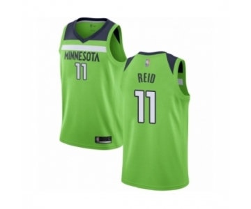 Men's Minnesota Timberwolves #11 Naz Reid Authentic Green Basketball Jersey Statement Edition