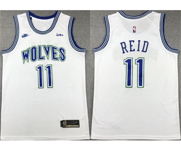 Men's Minnesota Timberwolves #11 Naz Reid White City Edition Stitched Jersey