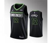 Men's Minnesota Timberwolves #12 Taurean Prince Black Statement Edition Stitched Jersey