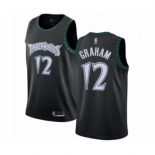 Men's Minnesota Timberwolves #12 Treveon Graham Authentic Black Hardwood Classics Jersey