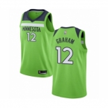 Men's Minnesota Timberwolves #12 Treveon Graham Authentic Green Basketball Jersey Statement Edition