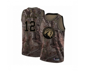 Men's Minnesota Timberwolves #12 Treveon Graham Swingman Camo Realtree Collection Basketball Jersey