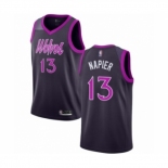 Men's Minnesota Timberwolves #13 Shabazz Napier Authentic Purple Basketball Jersey - City Edition