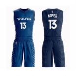 Men's Minnesota Timberwolves #13 Shabazz Napier Swingman Blue Basketball Suit Jersey