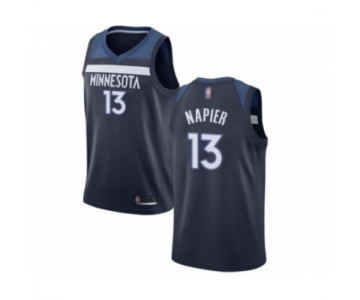 Men's Minnesota Timberwolves #13 Shabazz Napier Swingman Navy Blue Basketball Jersey - Icon Edition