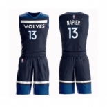 Men's Minnesota Timberwolves #13 Shabazz Napier Swingman Navy Blue Basketball Suit Jersey - Icon Edition