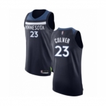 Men's Minnesota Timberwolves #23 Jarrett Culver Authentic Navy Blue Basketball Jersey - Icon Edition