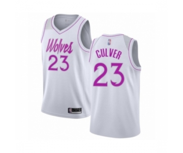 Men's Minnesota Timberwolves #23 Jarrett Culver White Swingman Jersey - Earned Edition