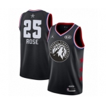 Men's Minnesota Timberwolves #25 Derrick Rose Swingman Black 2019 All-Star Game Basketball Jersey