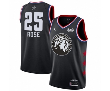 Men's Minnesota Timberwolves #25 Derrick Rose Swingman Black 2019 All-Star Game Basketball Jersey