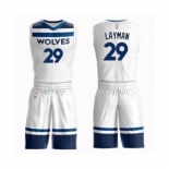 Men's Minnesota Timberwolves #29 Jake Layman Swingman White Basketball Suit Jersey - Association Edition