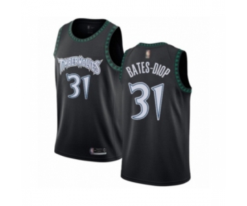 Men's Minnesota Timberwolves #31 Keita Bates-Diop Authentic Black Hardwood Classics Jersey