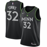 Men's Minnesota Timberwolves #32 Karl-Anthony Towns Nike Black 2020-21 Swingman Player Jersey