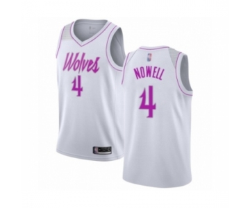 Men's Minnesota Timberwolves #4 Jaylen Nowell White Swingman Jersey - Earned Edition