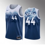 Men's Minnesota Timberwolves #44 Justin Jackson Blue 2023-24 City Edition Stitched Jersey