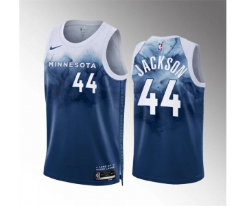 Men's Minnesota Timberwolves #44 Justin Jackson Blue 2023-24 City Edition Stitched Jersey