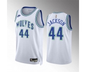 Men's Minnesota Timberwolves #44 Justin Jackson White 2023-24 Classic Edition Stitched Jersey