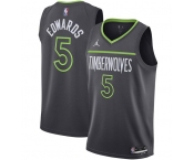 Men's Minnesota Timberwolves #5 Anthony Edwards Black Statement Edition Stitched Jersey