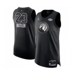 Men's Nike Jordan Minnesota Timberwolves #23 Jimmy Butler Authentic Black 2018 All-Star Game NBA Jersey