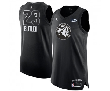 Men's Nike Jordan Minnesota Timberwolves #23 Jimmy Butler Authentic Black 2018 All-Star Game NBA Jersey