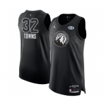 Men's Nike Jordan Minnesota Timberwolves #32 Karl-Anthony Towns Authentic Black 2018 All-Star Game NBA Jersey