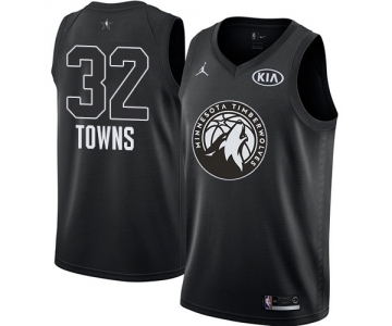 Men's Nike Jordan Minnesota Timberwolves #32 Karl-Anthony Towns Swingman Black 2018 All-Star Game NBA Jersey