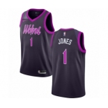 Men's Nike Minnesota Timberwolves #1 Tyus Jones Authentic Purple NBA Jersey - City Edition