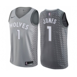 Men's Nike Minnesota Timberwolves #1 Tyus Jones Swingman Gray NBA Jersey - City Edition