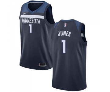 Men's Nike Minnesota Timberwolves #1 Tyus Jones Swingman Navy Blue Road NBA Jersey - Icon Edition