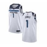 Men's Nike Minnesota Timberwolves #1 Tyus Jones Swingman White NBA Jersey - Association Edition