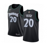 Men's Nike Minnesota Timberwolves #20 Josh Okogie Authentic Black Hardwood Classics Jersey