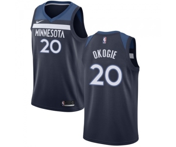 Men's Nike Minnesota Timberwolves #20 Josh Okogie Swingman Navy Blue NBA Jersey - Icon Edition