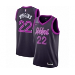 Men's Nike Minnesota Timberwolves #22 Andrew Wiggins Authentic Purple NBA Jersey - City Edition