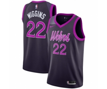 Men's Nike Minnesota Timberwolves #22 Andrew Wiggins Authentic Purple NBA Jersey - City Edition