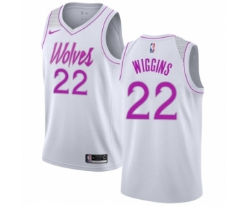 Men's Nike Minnesota Timberwolves #22 Andrew Wiggins White Swingman Jersey - Earned Edition