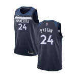 Men's Nike Minnesota Timberwolves #24 Justin Patton Swingman Navy Blue Road NBA Jersey - Icon Edition