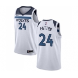 Men's Nike Minnesota Timberwolves #24 Justin Patton Swingman White NBA Jersey - Association Edition