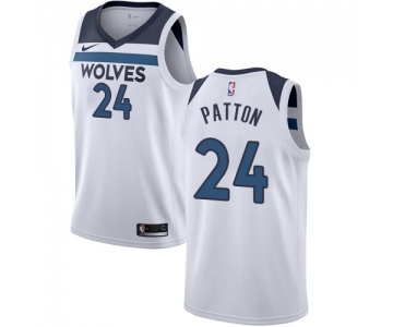 Men's Nike Minnesota Timberwolves #24 Justin Patton Swingman White NBA Jersey - Association Edition