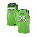 Men's Nike Minnesota Timberwolves #25 Derrick Rose Authentic Green NBA Jersey Statement Edition