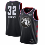 Men's Nike Minnesota Timberwolves #32 Karl-Anthony Towns Black NBA Jordan Swingman 2019 All-Star Game Jersey