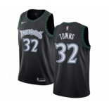 Men's Nike Minnesota Timberwolves #32 Karl-Anthony Towns Swingman Black Hardwood Classics Jersey