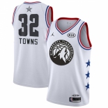 Men's Nike Minnesota Timberwolves #32 Karl-Anthony Towns White NBA Jordan Swingman 2019 All-Star Game Jersey