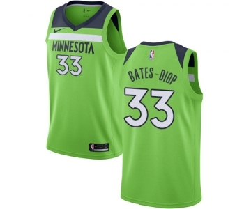 Men's Nike Minnesota Timberwolves #33 Keita Bates-Diop Swingman Green NBA Jersey Statement Edition