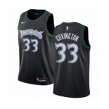 Men's Nike Minnesota Timberwolves #33 Robert Covington Authentic Black Hardwood Classics Jersey