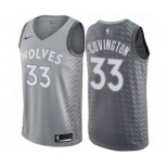 Men's Nike Minnesota Timberwolves #33 Robert Covington Authentic Gray NBA Jersey - City Edition